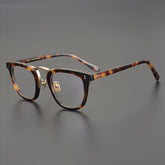 Hugh Retro Titanium Beam Glasses Frame Rectangle Frames Southood Leopard Gold